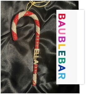 BaubleBar Mint Custom  "ELLA" Candycane Ornament